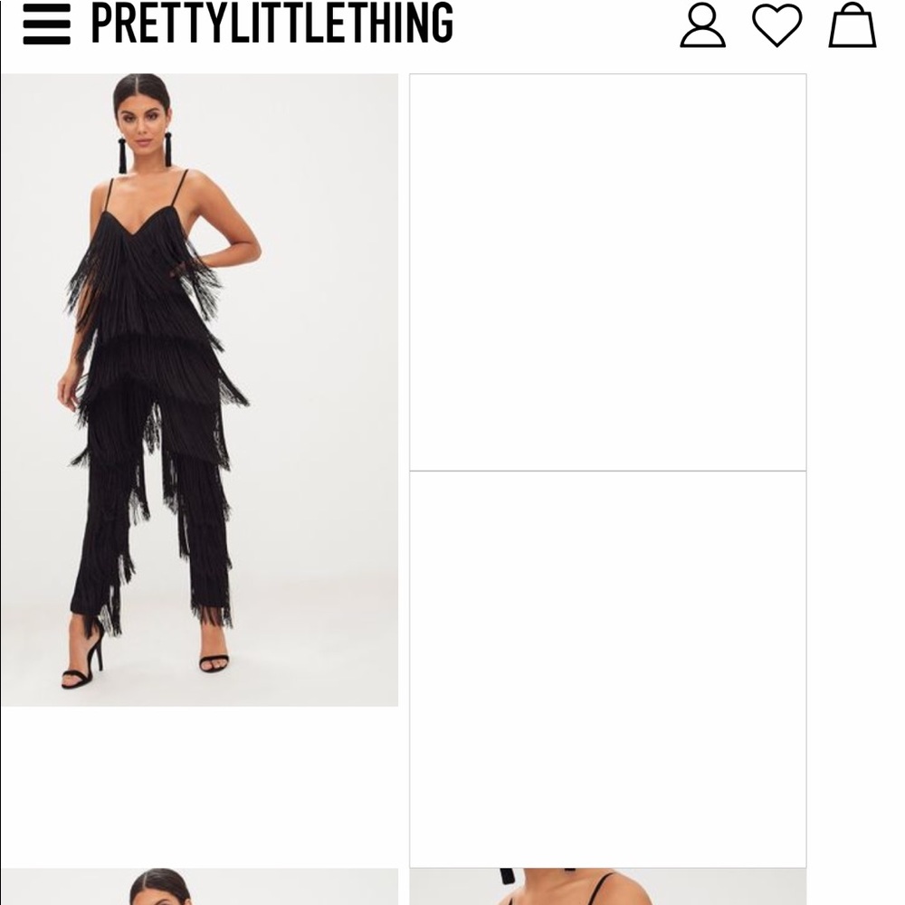 Black Fringe Jumpsuit.
